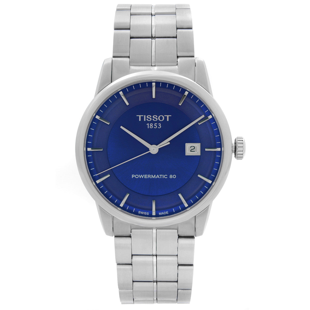  Shop Authentic Tissot Luxury Powermatic 80 Blue Dial Silver Steel Strap Watch For Men - T086.407.11.041.00 - Luxxuri