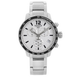  Shop Authentic Tissot Quickster Chronograph Silver Dial Watch For Men - T095.417.11.037.00 - Luxxuri