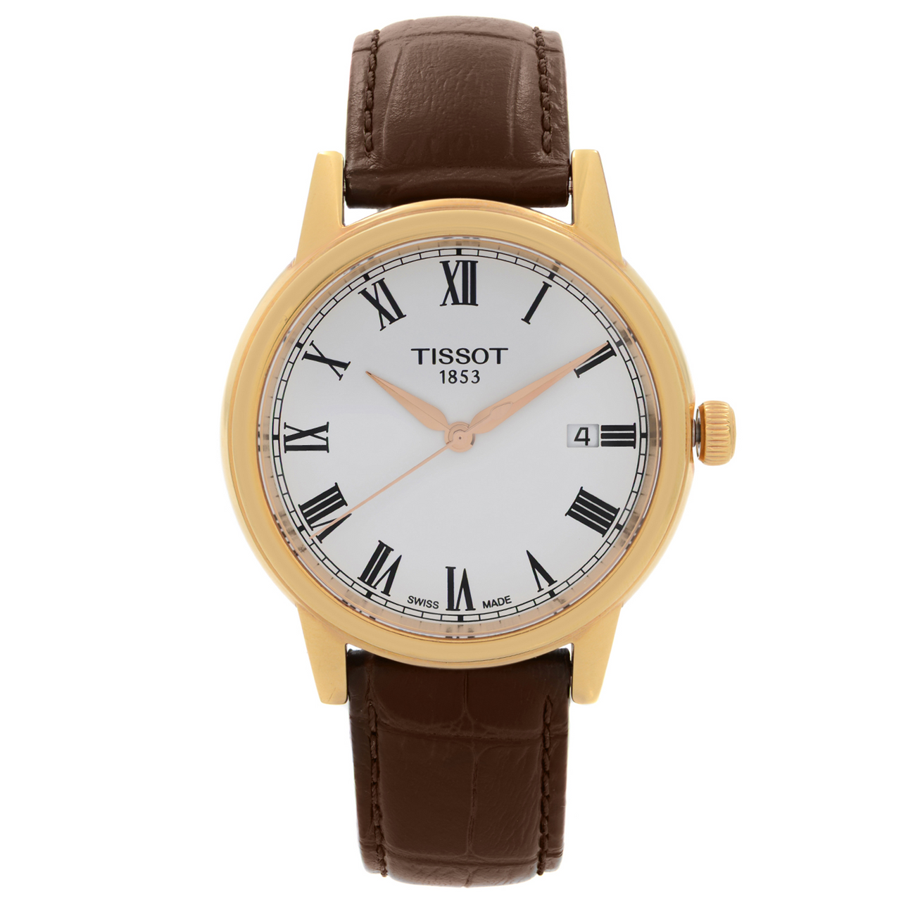 Shop Authentic Tissot T Classic Carson White Dial Brown Leather Strap Watch For Men - T085.410.36.013.00 - Luxxuri