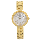  Shop Authentic Tissot Flamingo Mother of Pearl White Dial Gold Steel Strap Watch For Women - T094.210.33.111.00 - Luxxuri