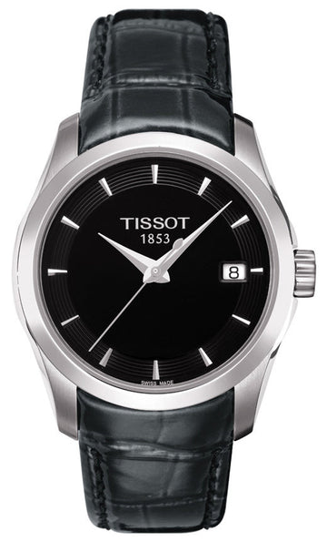  Shop Authentic Tissot T Trend Couturier Black Dial Black Leather Strap Watch For Women - T035.210.16.051.00 - Luxxuri