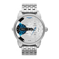 Shop Authentic Diesel Mini Daddy Dual Time Silver Dial Stainless Steel Watch For Men - DZ7305 - Luxxuri
