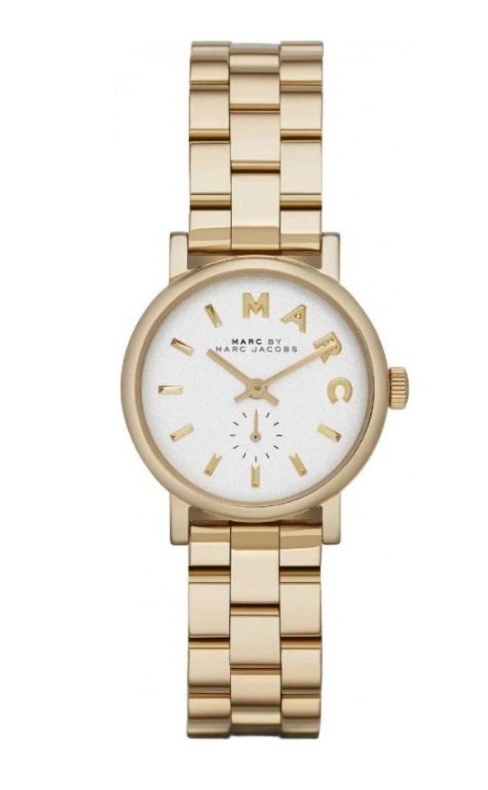  Shop Authentic Marc Jacobs Baker White Dial Gold Steel Strap Watch for Women - MBM3247 - Luxxuri