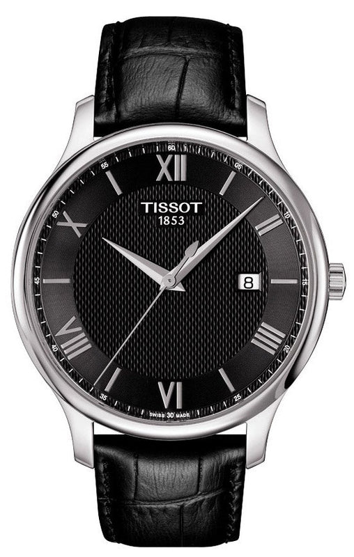 Shop Authentic Tissot T Classic Tradition Quartz Black Dial Black Leather Strap Watch For Men - T063.610.16.058.00 - Luxxuri