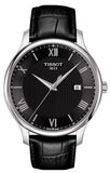  Shop Authentic Tissot T Classic Tradition Quartz Black Dial Black Leather Strap Watch For Men - T063.610.16.058.00 - Luxxuri