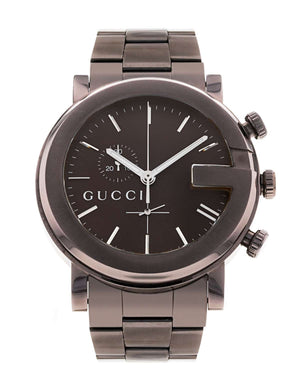  Shop Authentic Gucci G Chrono Brown Dial Brown Steel Strap Watch For Men - YA101341 - Luxxuri