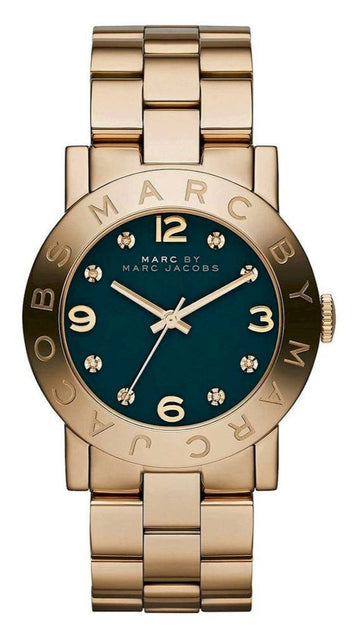  Shop Authentic Marc Jacobs Amy Green Dial Gold Steel Strap Watch for Women - MBM8609 - Luxxuri