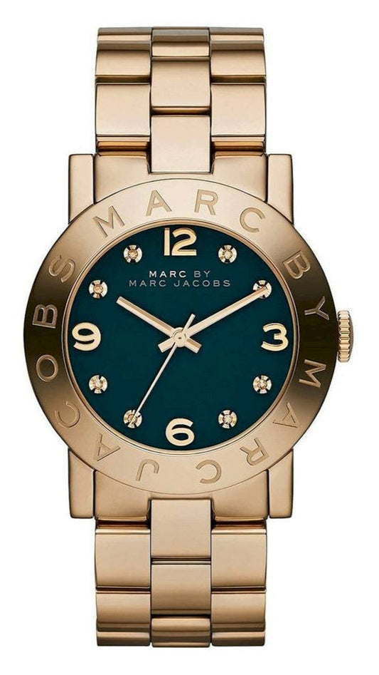  Shop Authentic Marc Jacobs Amy Green Dial Gold Steel Strap Watch for Women - MBM8609 - Luxxuri