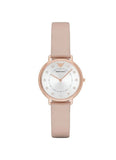  Shop Authentic Emporio Armani Kappa Rose Gold & White Dial Beige Nude Leather Strap Watch For Women - AR2510 - Luxxuri