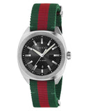  Shop Authentic Gucci GG2570 Quartz Black Dial Green & Red Nylon Strap Watch For Men - YA142305 - Luxxuri