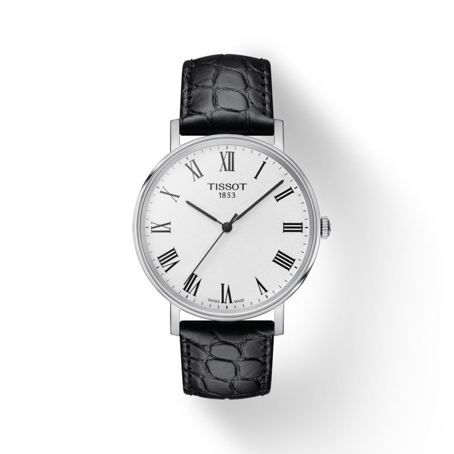  Shop Authentic Tissot Everytime Medium White Dial Black Leather Strap Watch For Men - T109.410.16.033.01 - Luxxuri