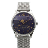  Shop Authentic Gucci G-Timeless Motifs Moon Phase Blue Dial Silver Mesh Bracelet Watch For Men - YA126328 - Luxxuri