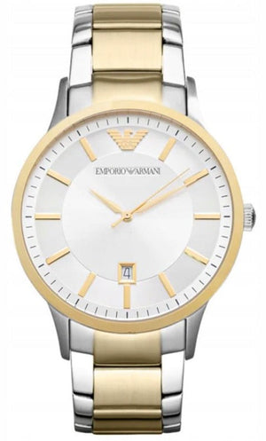  Shop Authentic Emporio Armani Renato Silver Dial Two Tone Steel Strap Watch For Men - AR2449 - Luxxuri