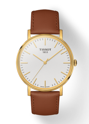  Shop Authentic Tissot T Classic Everytime White Dial Brown Leather Strap Watch For Men - T109.410.36.031.00 - Luxxuri