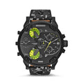 Shop Authentic Diesel Big Daddy Chronograph Black Dial Black Leather Strap Watch For Men - DZ7311 - Luxxuri