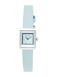  Shop Authentic Gucci G-Frame Pastel Blue Mother of Pearl Dial Blue Leather Strap Watch For Women - YA128531 - Luxxuri