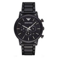  Shop Authentic Emporio Armani Luigi Chronograph Black Dial Black Stainless Steel Watch For Men - AR1895 - Luxxuri