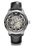  Shop Authentic Emporio Armani Meccanico Automatic Black Dial Leather Strap Watch For Men - AR4629 - Luxxuri
