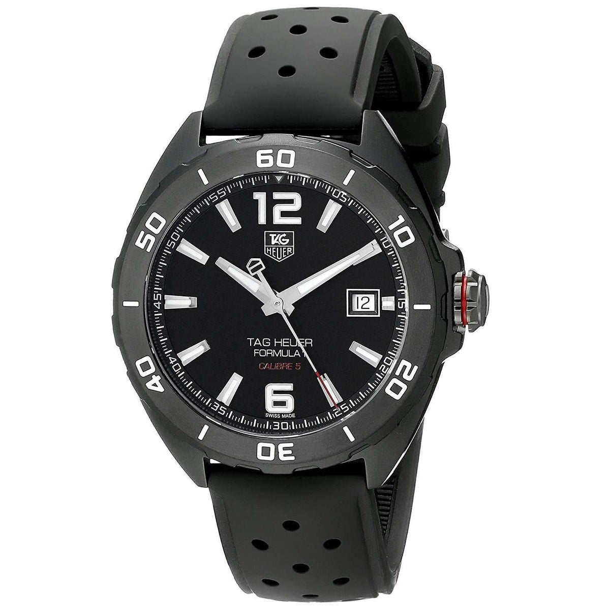 Tag Heuer Formula 1 Automatic Black Dial Black Rubber Strap Watch for Men - WAZ2115.FT8023