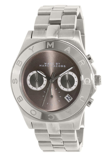  Shop Authentic Marc Jacobs Blade Chronograph Brown Dial Silver Steel Strap Watch for Women - MBM8636 - Luxxuri