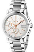 Shop Authentic Gucci G Chrono Chronograph Silver Dial Silver Steel Strap Watch For Men - YA101201 - Luxxuri