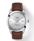  Shop Authentic Tissot Gentleman Powermatic 80 Silicium Silver Dial Brown Leather Strap Watch For Men - T127.407.16.031.00 - Luxxuri