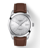  Shop Authentic Tissot Gentleman Powermatic 80 Silicium Silver Dial Brown Leather Strap Watch For Men - T127.407.16.031.00 - Luxxuri
