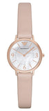  Shop Authentic Emporio Armani Kappa White Mother of Pearl Dial Pink Leather Strap Watch For Women - AR2512 - Luxxuri