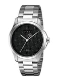  Shop Authentic Gucci G Timeless Quartz Stainless Steel Black Dial 27mm Watch For Men - YA126522 - Luxxuri