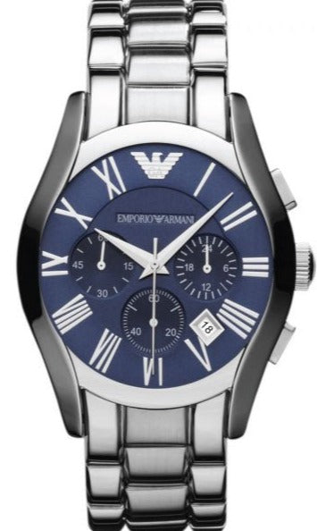  Shop Authentic Emporio Armani Classic Blue Dial Silver Steel Strap Watch For Men - AR1635 - Luxxuri
