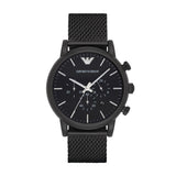  Shop Authentic Emporio Armani Sport Chronograph Black Dial Black Mesh Bracelet Watch For Men - AR1968 - Luxxuri