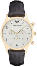  Shop Authentic Emporio Armani Classic Chronograph White Dial Black Leather Strap Watch For Men - AR1892 - Luxxuri