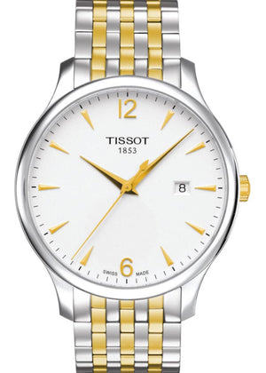  Shop Authentic Tissot T Classic Tradition White Dial Two Tone Mesh Bracelet Watch For Men - T063.610.22.037.00 - Luxxuri