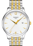  Shop Authentic Tissot T Classic Tradition White Dial Two Tone Mesh Bracelet Watch For Men - T063.610.22.037.00 - Luxxuri