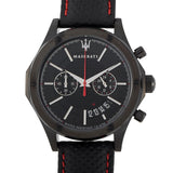  Shop Authentic Maserati Circuito Black Dial Black Leather Strap Watch For Men - R8871627004 - Luxxuri