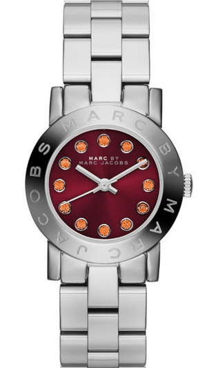  Shop Authentic Marc Jacobs Amy Red Dial Silver Steel Strap Watch for Women - MBM3333 - Luxxuri