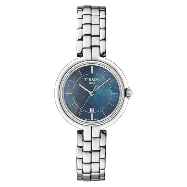  Shop Authentic Tissot T Lady Flamingo Mother of Pearl Blue Dial Silver Steel Strap Watch For Women - T094.210.11.121.00 - Luxxuri