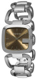 Shop Authentic Gucci G Brown Square Brown Dial Silver Steel Strap Watch For Women - YA125402 - Luxxuri
