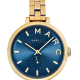  Shop Authentic Marc Jacobs Sally Blue Dial Gold Steel Strap Watch for Women - MBM3366 - Luxxuri