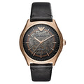  Shop Authentic Emporio Armani Meccanico Black Dial Black Leather Watch For Men - AR60004 - Luxxuri