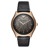  Shop Authentic Emporio Armani Meccanico Black Dial Black Leather Watch For Men - AR60004 - Luxxuri