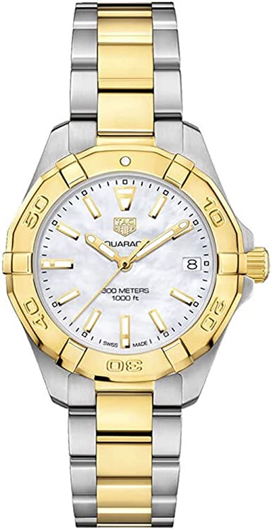  Shop Authentic Tag Heuer Aquaracer Mother of Pearl Dial Two Tone Steel Strap Watch for Women - WBD1320.BB0320 - Luxxuri