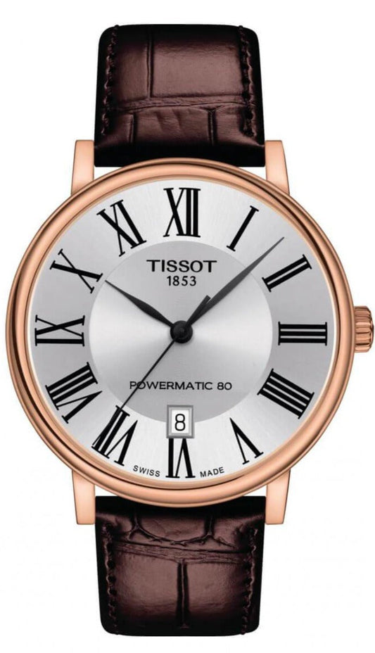  Shop Authentic Tissot Carson Premium Powermatic 80 Silver Dial Brown Leather Strap Watch For Men - T122.407.36.033.00 - Luxxuri