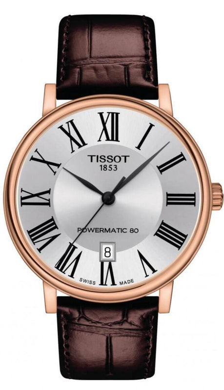  Shop Authentic Tissot Carson Premium Powermatic 80 Silver Dial Brown Leather Strap Watch For Men - T122.407.36.033.00 - Luxxuri