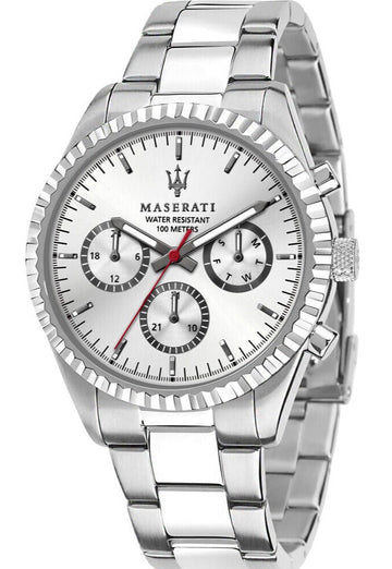  Shop Authentic Maserati Competizione Silver Dial Silver Steel Strap Watch For Men - R8853100018 - Luxxuri