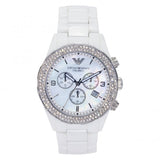  Shop Authentic Emporio Armani Ceramica Chronograph White Dial White Ceramic Strap Watch For Women - AR1456 - Luxxuri