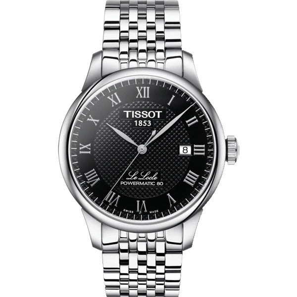  Shop Authentic Tissot Le Locle Powermatic 80 Black Dial Silver Steel Strap Watch For Men - T006.407.11.053.00 - Luxxuri