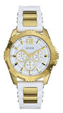  Shop Authentic Guess Intrepid White Dial Two Tone Silicone Strap Watch For Women - W0325L2 - Luxxuri