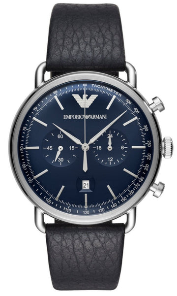  Shop Authentic Emporio Armani Aviator Blue Dial Blue Leather Strap Watch For Men - AR11105 - Luxxuri