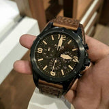  Shop Authentic Fossil Nate Chronograph Brown Dial Brown Leather Strap Watch for Men - JR1511 - Luxxuri